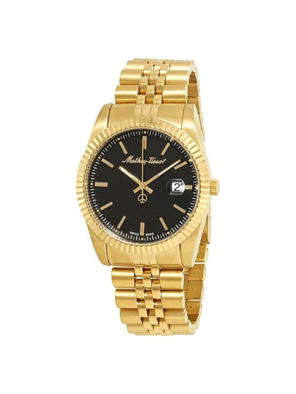 NWT Mathey-Tissot Mathey III Quartz Black Dial Men's Watch